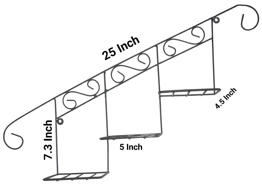 Staircase Floral Display Wall Basket
