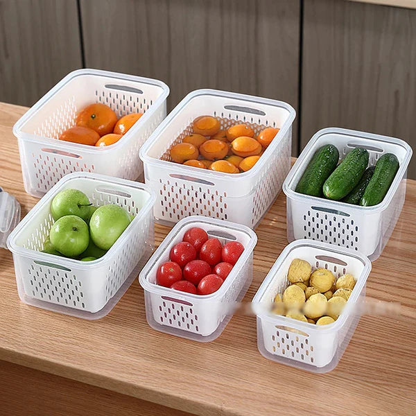 Food Sealed Preservation Box With Drain Basket