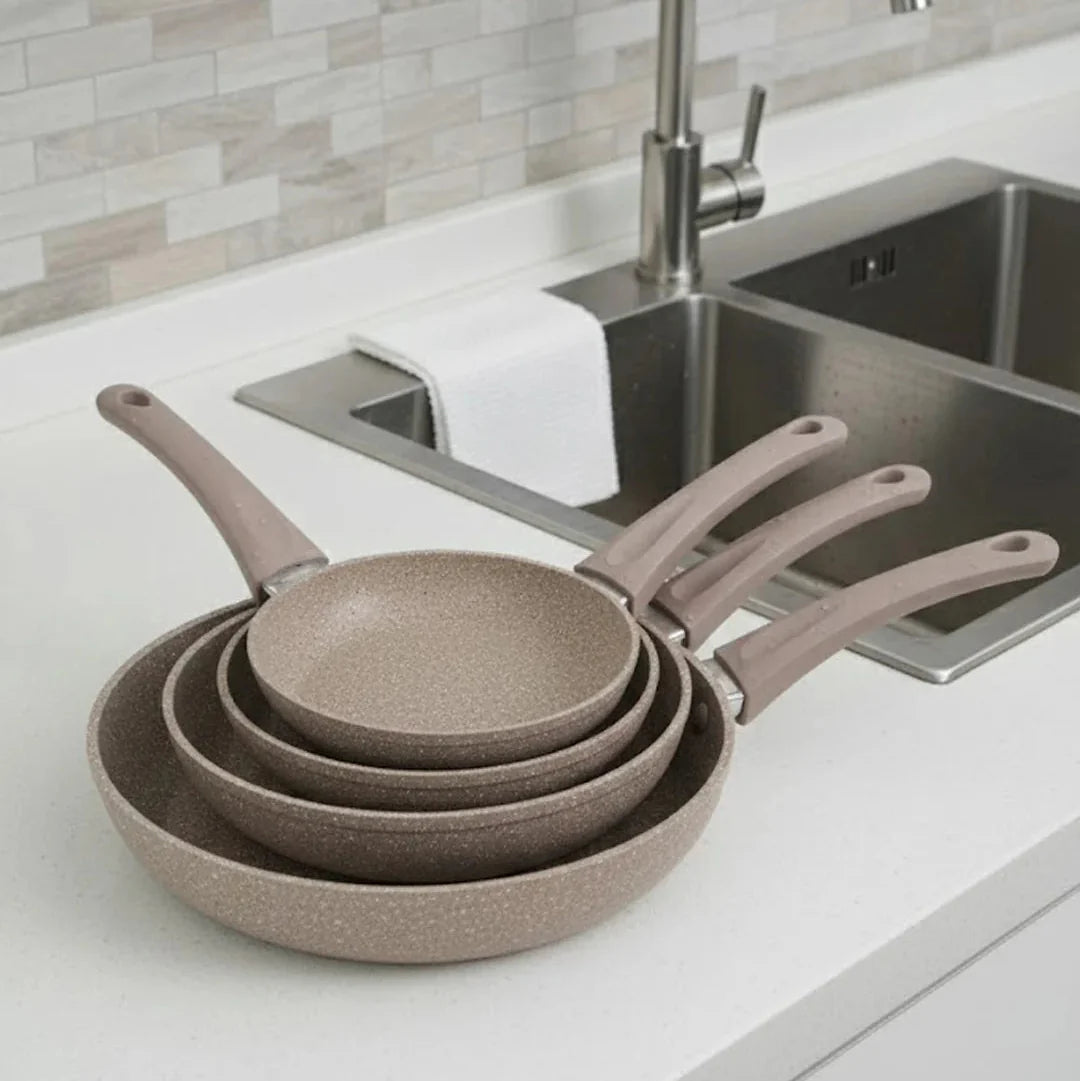 O.M.S Premium Granite Non-Stick Fry Pan - Brown