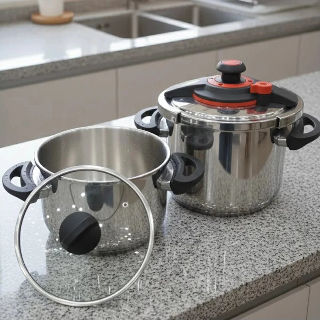 Falez 6L & 9L Stainless Steel Pressure Cooker Set