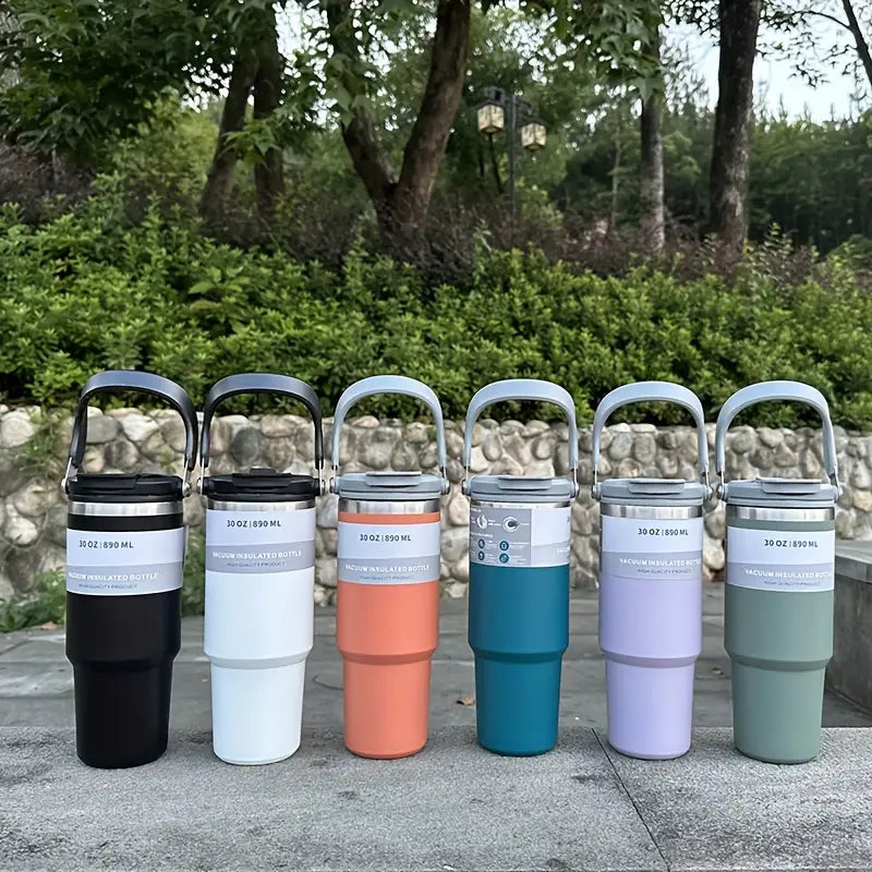 PORTABLE INSULATED TUMBLER WITH HANDLE 30OZ