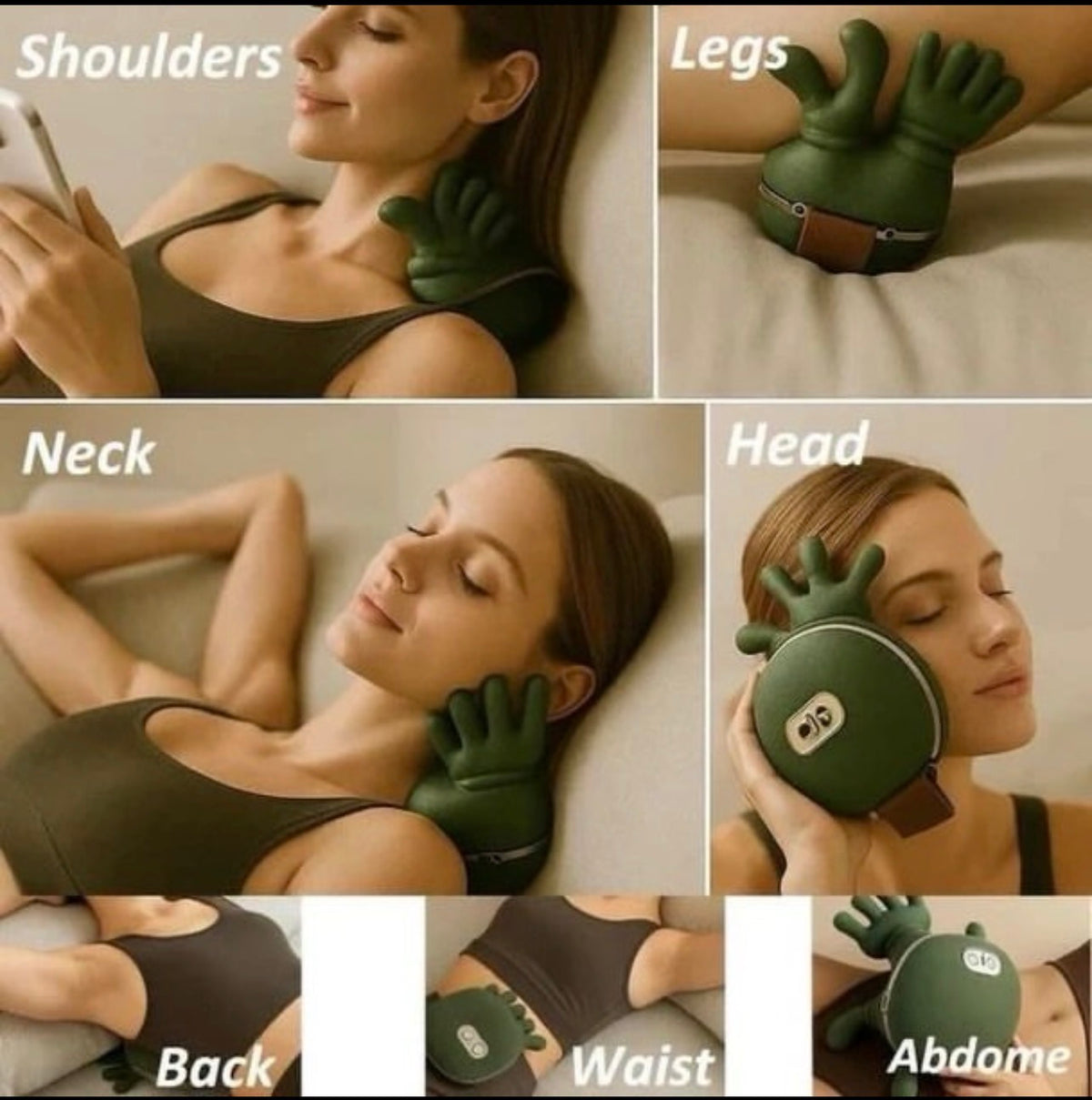 Neck And Back Massager With Heat For Pain Relief, Wireless Portable Shoulder & Back Kneading Massage Pillow