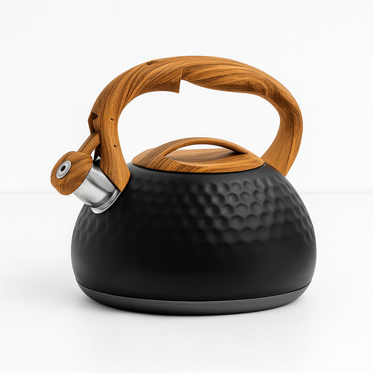 HausRoland Black Textured Whistling Kettle