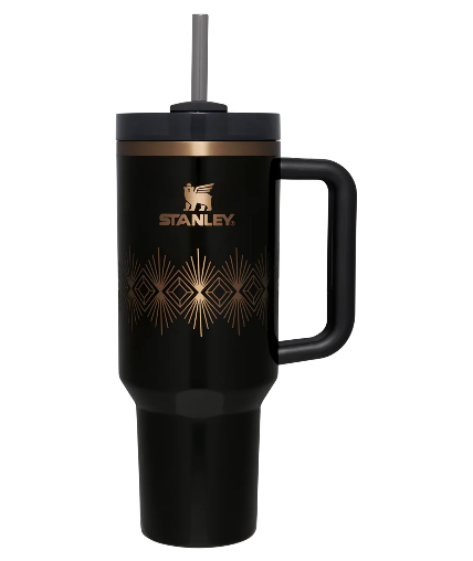 DECO COLLECTION QUENCHER H2.0 FLOWSTATE™ TUMBLER | 40 OZ Black Gloss Deco