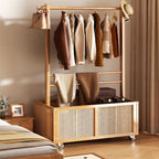 MULTIFUNCTIONAL BAMBOO CLOTHES HANGER