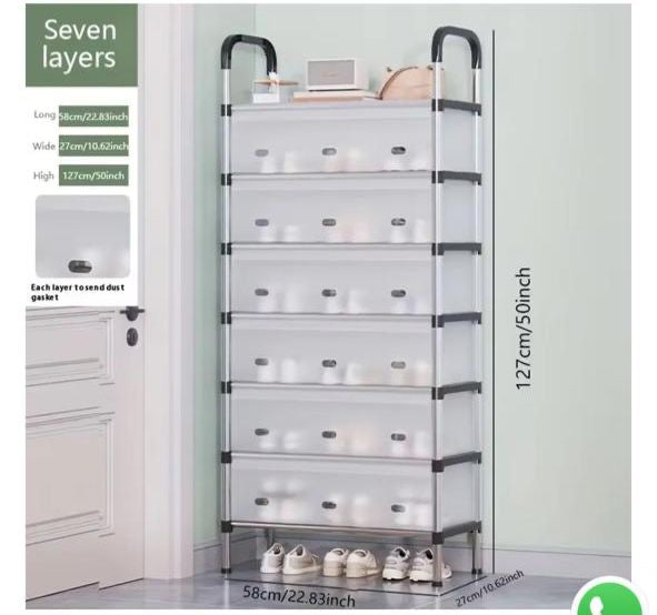Stackable Shoe Cabinet with Dustproof Cover