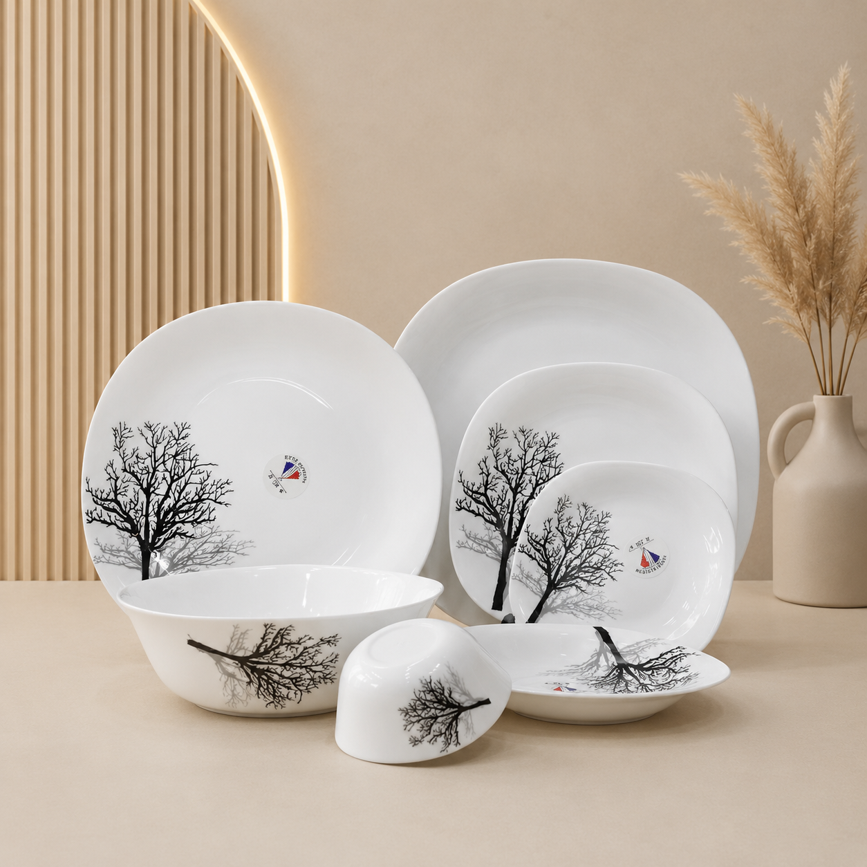 26 Pcs Classic Tree Opal Dinner Set