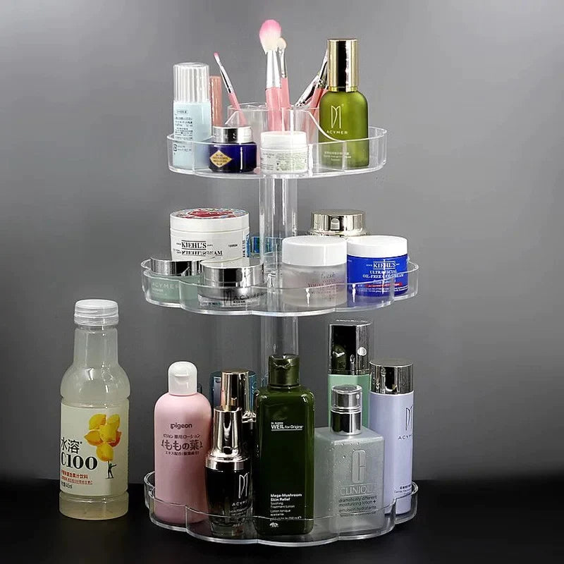 Cosmetics Makeup Organizer Acrylic 3D Rotating 360