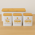 HausRoland Deluxe Bread Bin & Canister Combo Set - White