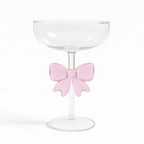 Pink Bow Dessert Glass