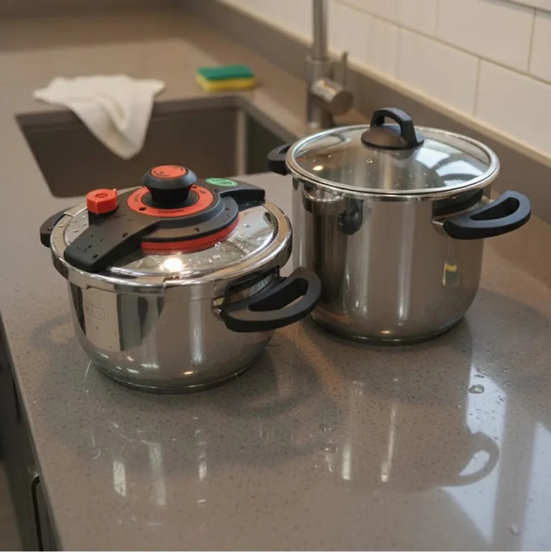 Falez 6L & 9L Stainless Steel Pressure Cooker Set