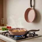 Falez 9-Piece Granite & Ceramic Coated Non-Stick Cookware Set - Ultima Pink