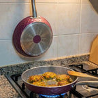 Falez Premium 9-Piece Granite Non-Stick Cookware Set - Bio Diamond Violet
