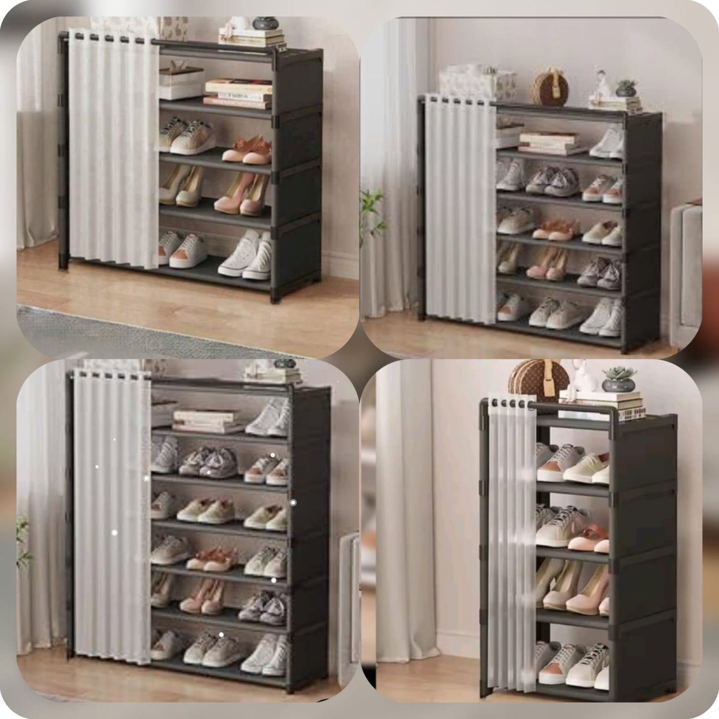 Premium Multi Layer Shoe Rack With Dust Cover