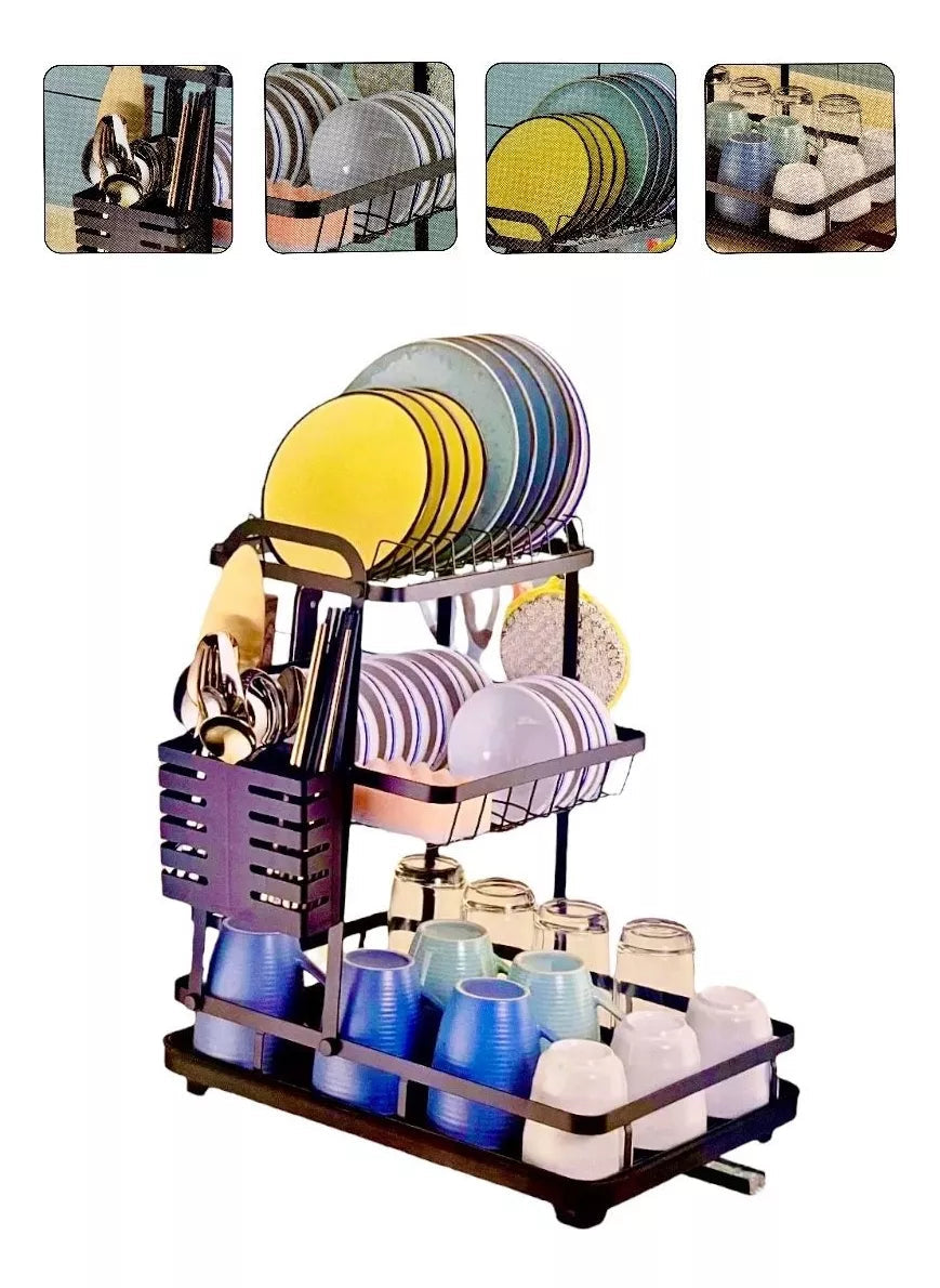 Premium 3 Level Dish Drying Rack