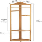 MULTI-FUNCTIONAL CORNER CLOTHES STAND WITH HOOKS