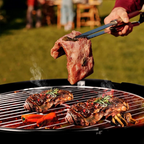 3 In 1 Vertical Charcoal Smoker,16 Inches Separable BBQ Smoker Grill Combo With Built-In Thermometer & Easy TEMP Adjustable Vent For Outdoor Cooking