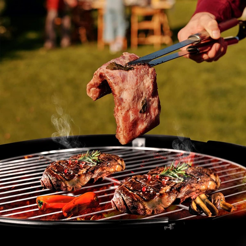 3 In 1 Vertical Charcoal Smoker,16 Inches Separable BBQ Smoker Grill Combo With Built-In Thermometer & Easy TEMP Adjustable Vent For Outdoor Cooking