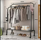 Dual-Row Versatile Wardorbe, Clothes Hanger Coat Rack