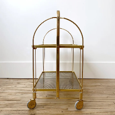 Modern Gold Folding Bar Cart Trolly