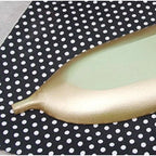 Leaf Shape Wooden Golden Tray