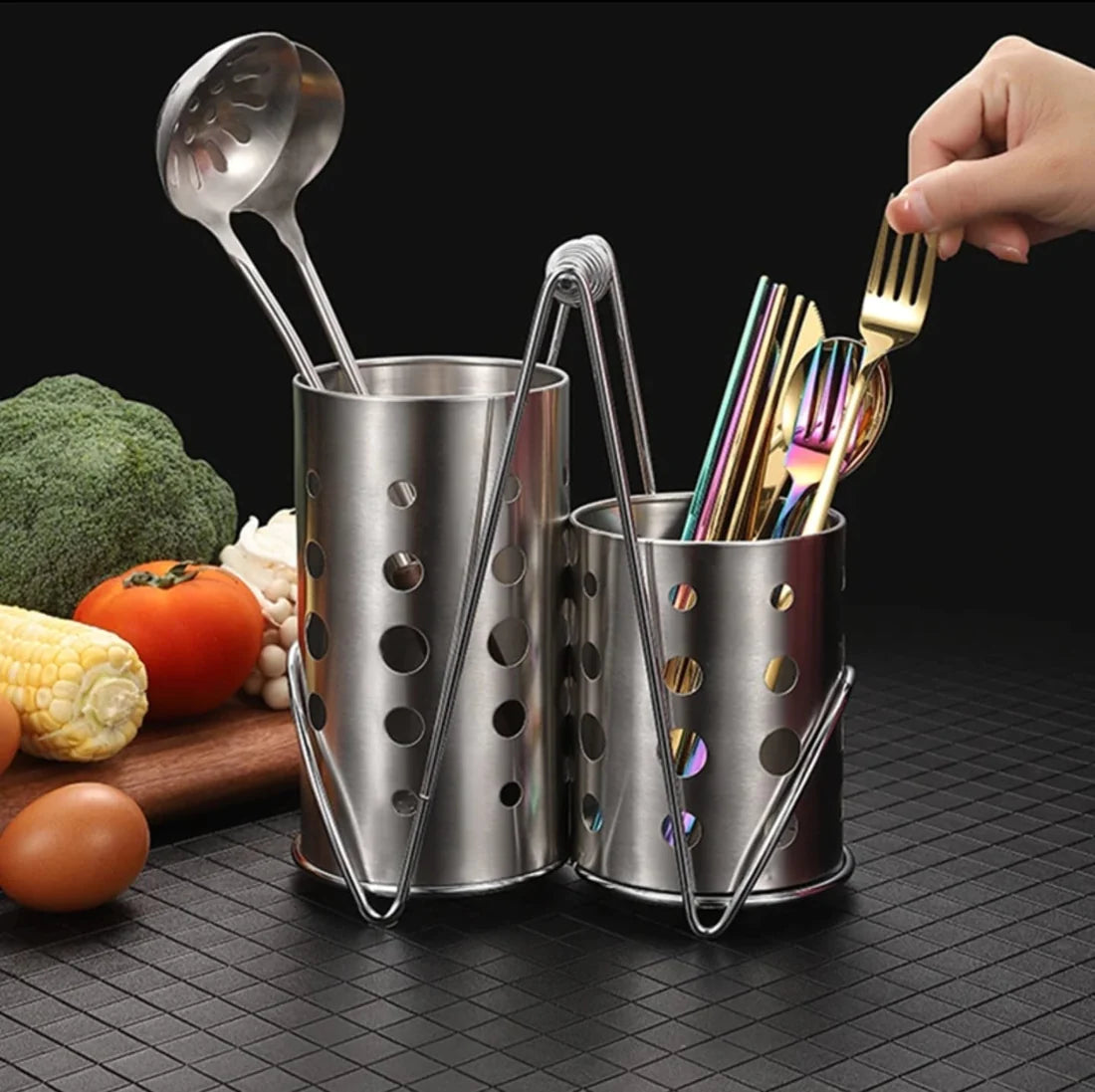 Stainless Steel Heavy Quality Spoon Holder