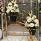 Electroplated Floor Cycle Stand Pot with Flower Arrangement