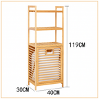 3-Tier Bamboo Laundry Basket