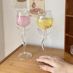 Rose Flower Shaped Glass