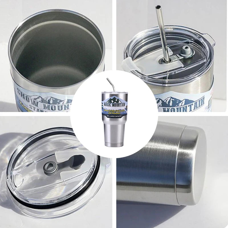 STAINLESS STEEL TUMBLER WITH MAGNETIC LID