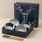 Japanese Ceramic Printed Bowls - Set of 4