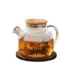 Borosilicate Glass Kettle With Wooden Lid