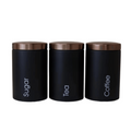 Metallic Canister Set With Rose Gold Lid – Elegant Storage Solution