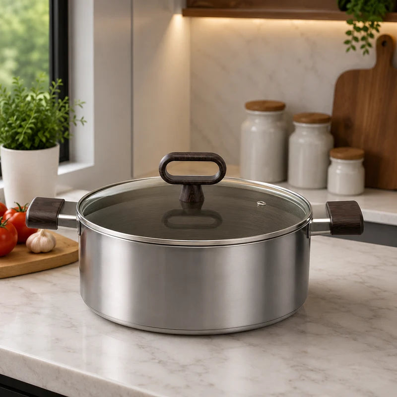 Titanium Coated Pot with Glass Lid 24cm