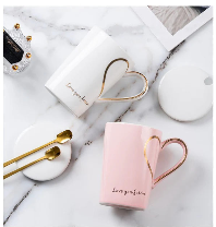 Heart Shape Coffee Mug With Lid