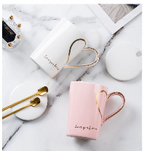 Heart Shape Coffee Mug With Lid