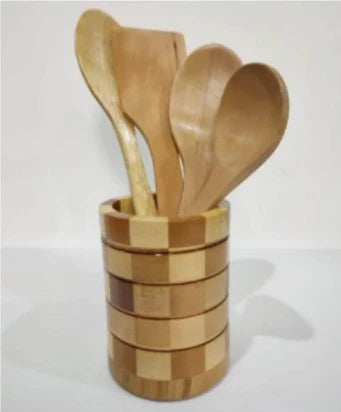 Kitchen Bamboo Spoon Holder