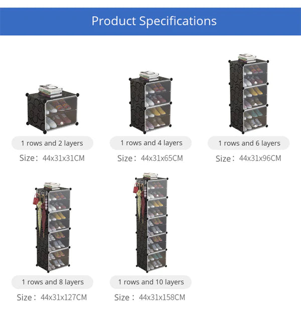 Attachable Cube Cabinets & Shoe Rack
