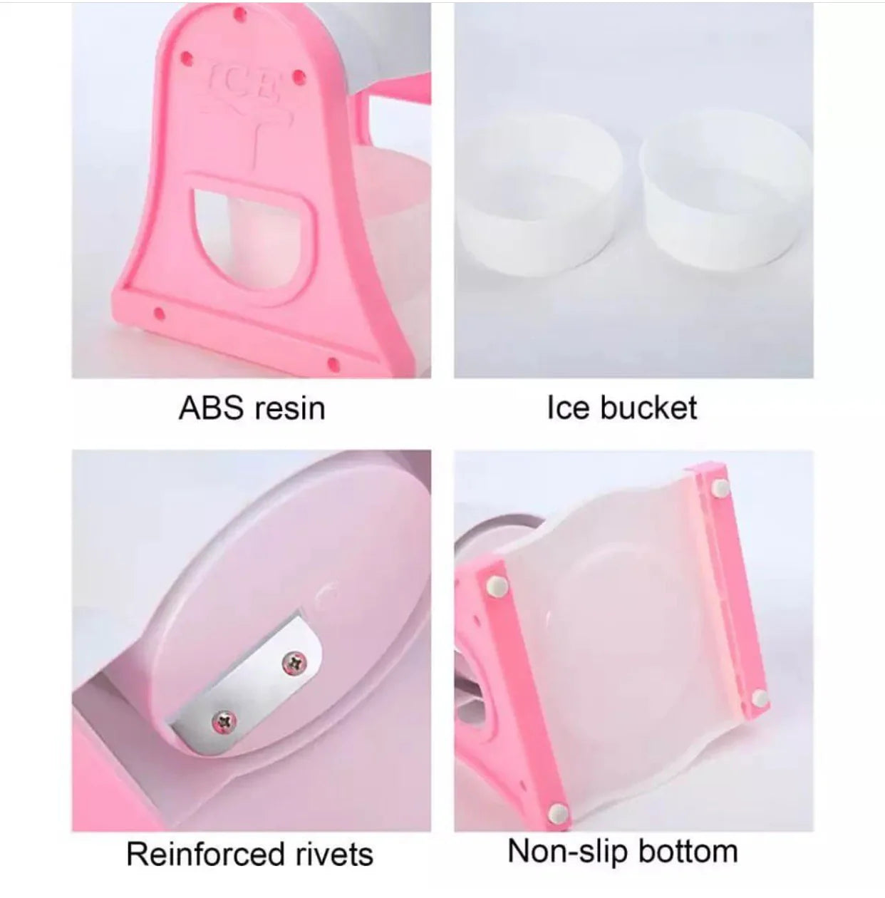 Portable Manual Ice Shaver Snow Ball Machine, Mini Ice Shaving Machine, Ice Cream Grinding Machine