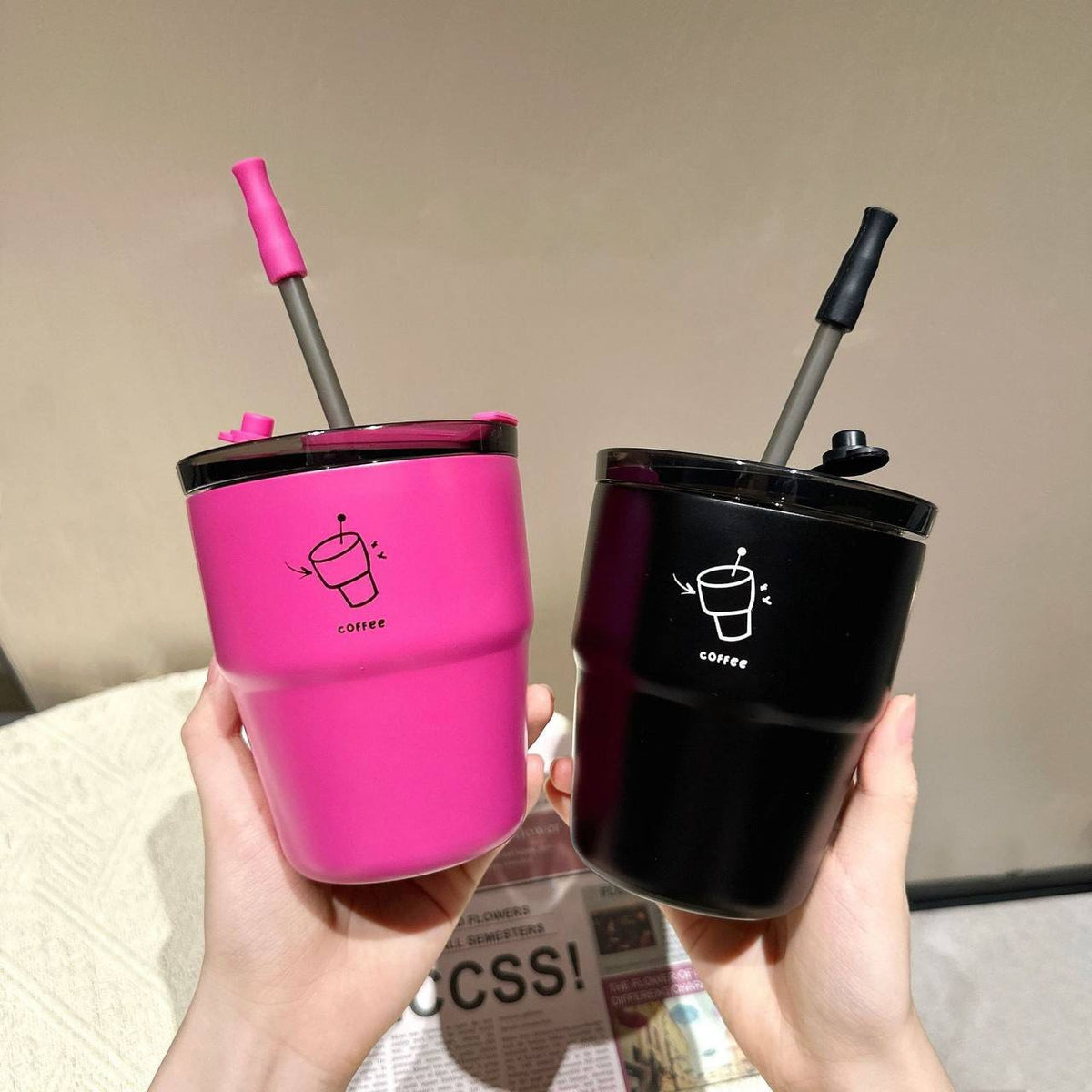 New Korean Style Insulated Mug Portable Thermal Drinking Cup