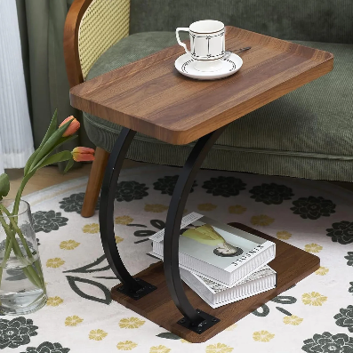 Stylish C-Shaped Side Table