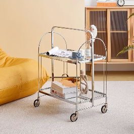 Modern Gold Folding Bar Cart Trolly