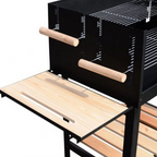 Portable Outdoor BBQ Grill Charcoal Grill Rack Smoker With Wheels