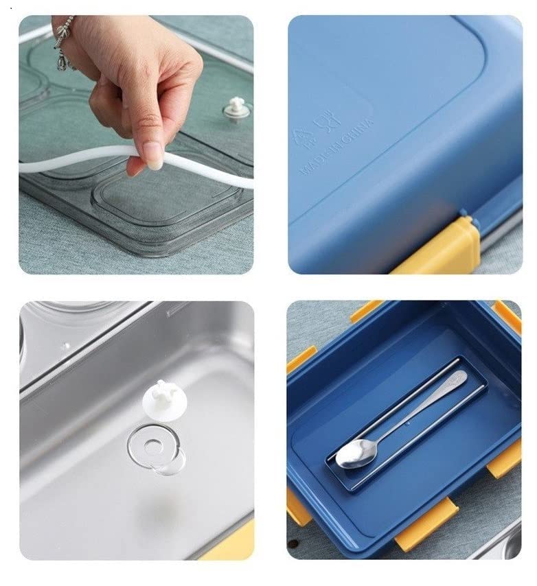 3 Compartment Stainless Steel Insulated Perfect Lunch Box