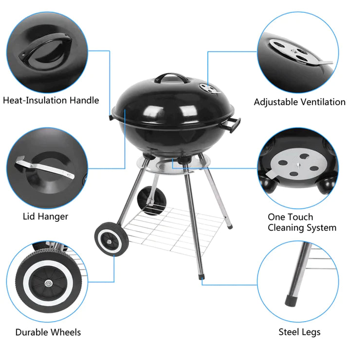 Apple Charcoal Stove BBQ Grill For Outdoor Cooking