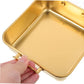 Mini SS Snack Basket with Handle Gold 10.5 x 10.5 cm