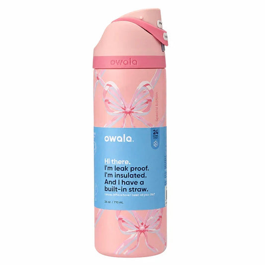 Owala 24oz FreeSip Water Bottle – Leak-Proof, Insulated (Sugar Plum Fairy)