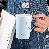 Heart Shape Coffee Mug With Lid