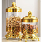 3Pcs Transparent Candy Jar With Lid, Dry Food Storage Container, Cookie Jar