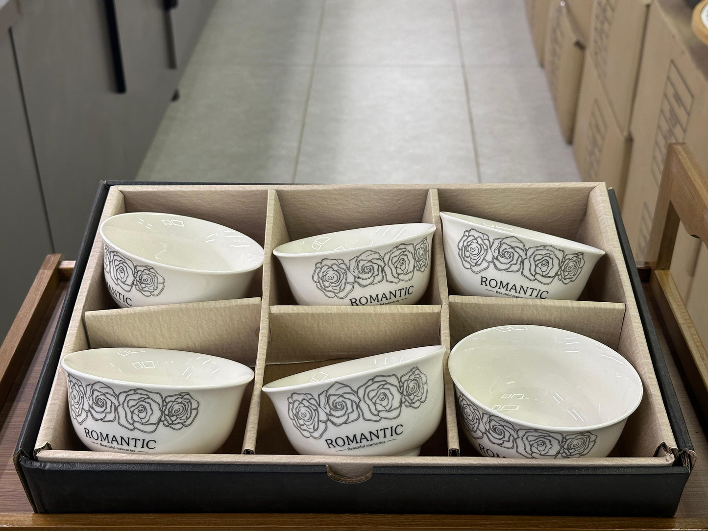 Japanese Ceramic Printed Bowls - Set of 6